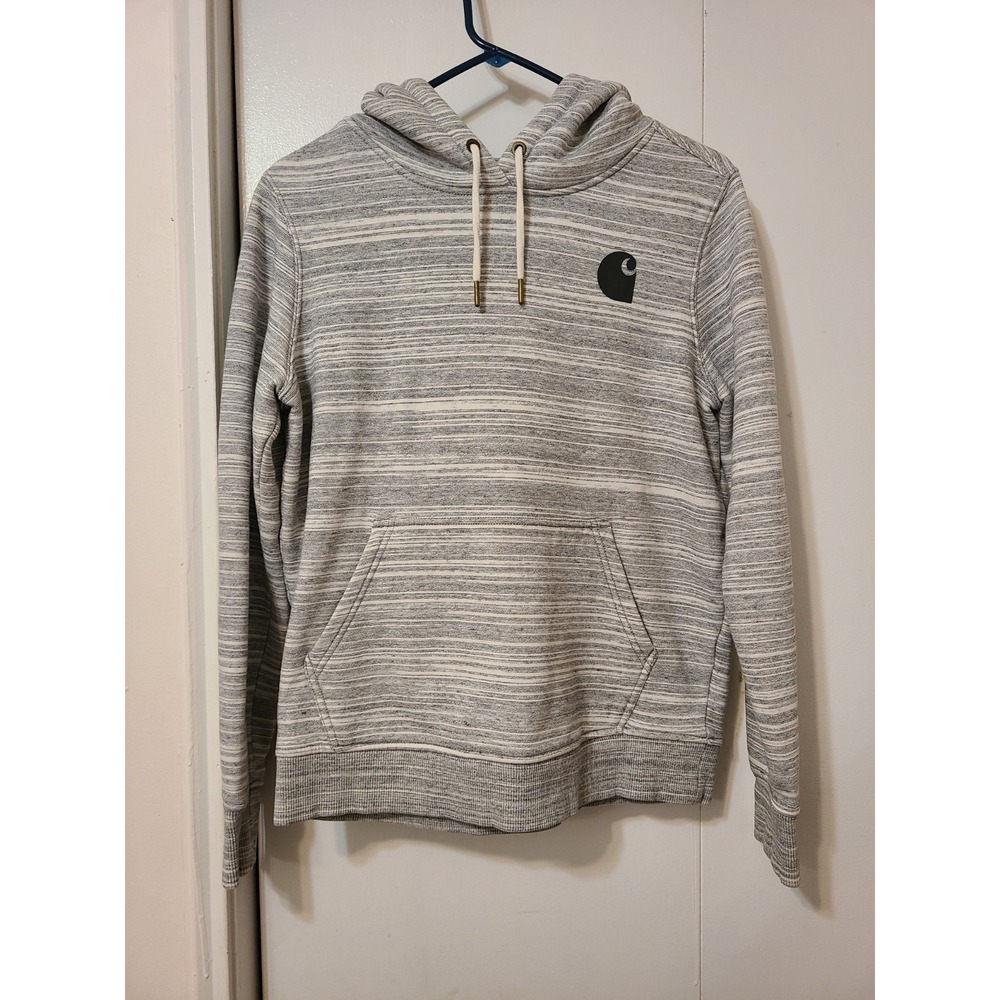 Carhartt Clarksburg Women's Relaxed Fit Gray/ White Shadow Space Dye Pattern.  S